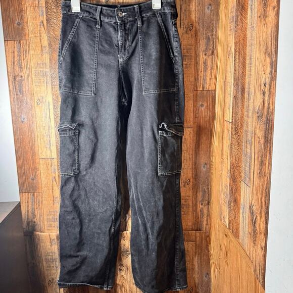 Hollister High-Rise Vintage Baggy Cargo Jeans Women’s 9R W29 L31 - Picture 1 of 4